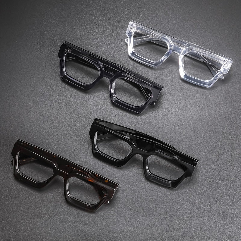 Gatenac Unisex Full Rim Square Acetate Frame Eyeglasses Gxyj724 Full Rim Gatenac