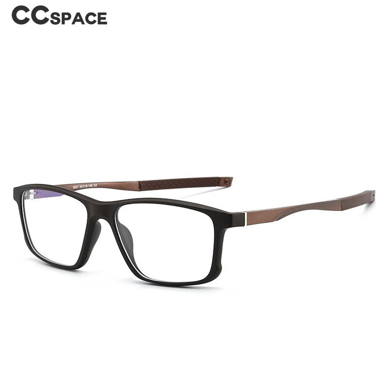 CCspace Unisex Full Rim Square Tr 90 Titanium Sport Eyeglasses 47547 Full Rim CCspace