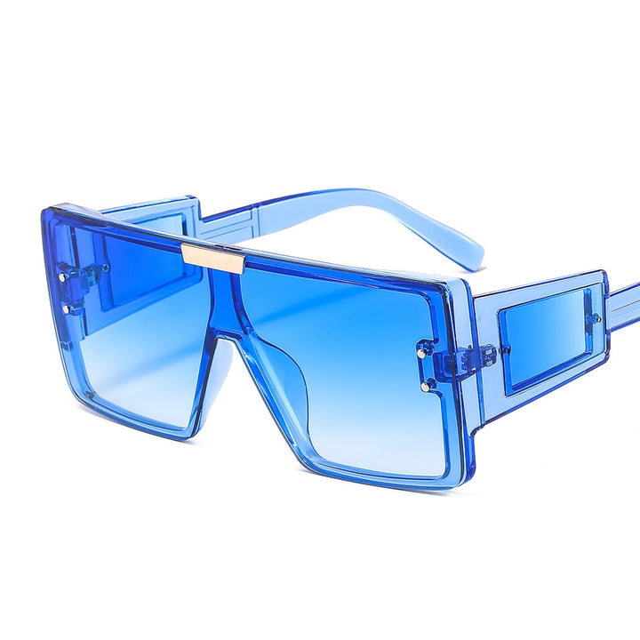 CCspace Women's Full Rim Oversized Square Resin Frame Sunglasses 46661 Sunglasses CCspace Sunglasses C6Blue