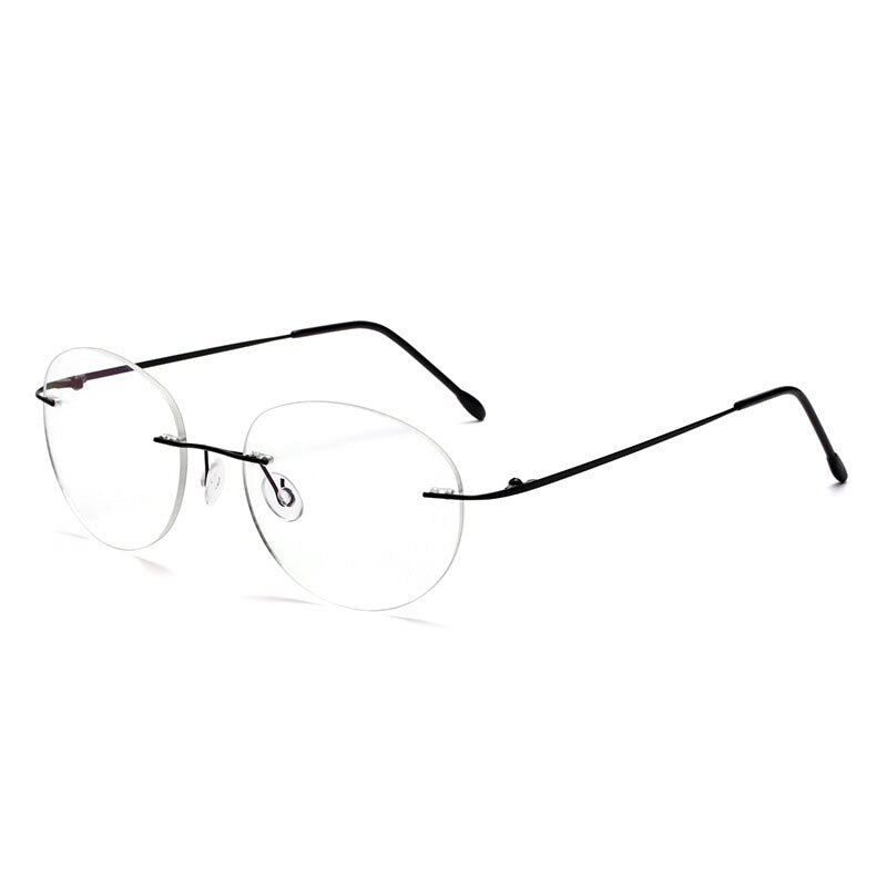 Handoer Unisex Rimless Customized Shaped Lenses 862 Alloy Eyeglasses Rimless Handoer