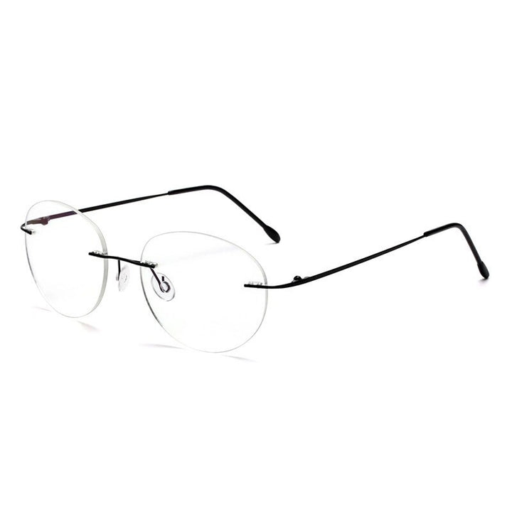 Handoer Unisex Rimless Customized Shaped Lenses 862 Alloy Eyeglasses Rimless Handoer