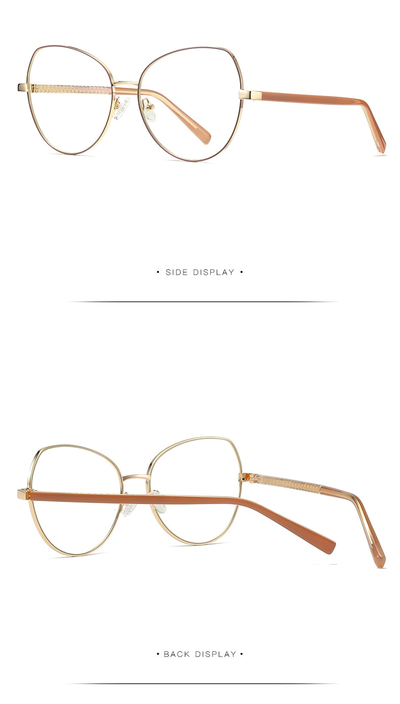 Hotochki Women's Full Rim Cat Eye Alloy Frame Eyeglasses 3001 Full Rim Hotochki