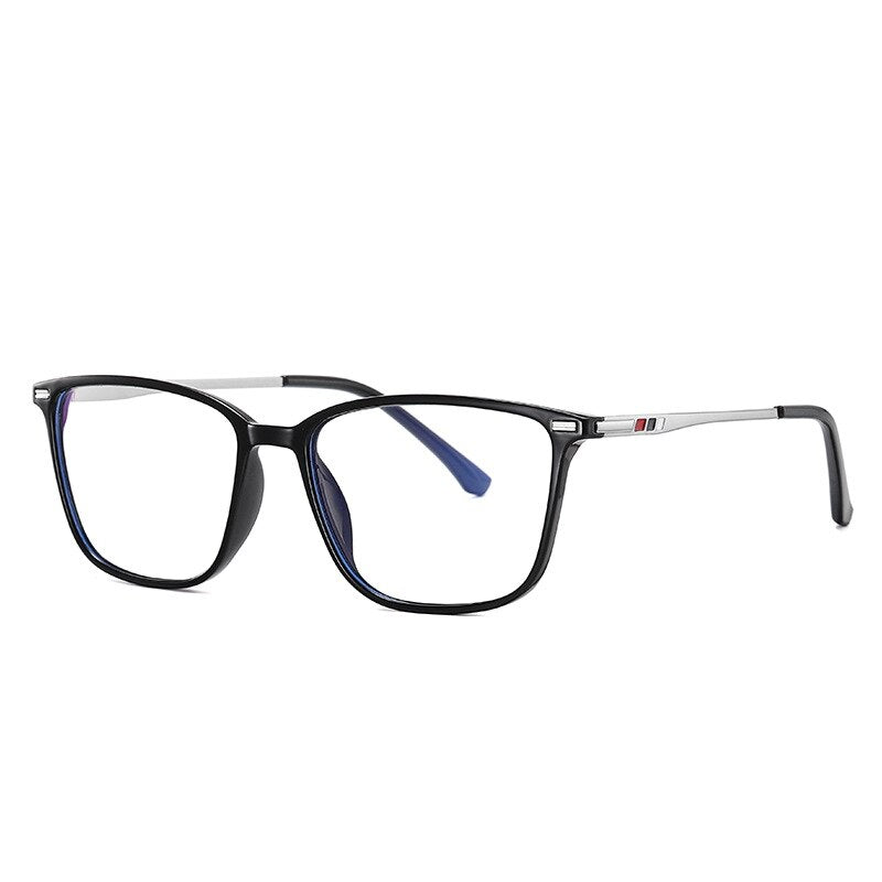Yimaruili Men's  Full Rim TR 90 Frame Eyeglasses 6912 Full Rim Yimaruili Eyeglasses Brihgt Black