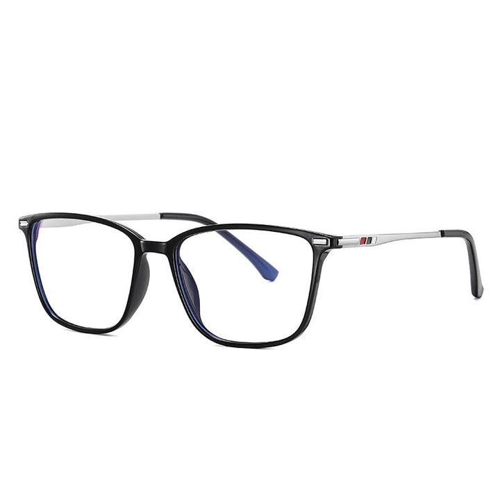 Yimaruili Men's  Full Rim TR 90 Frame Eyeglasses 6912 Full Rim Yimaruili Eyeglasses Brihgt Black