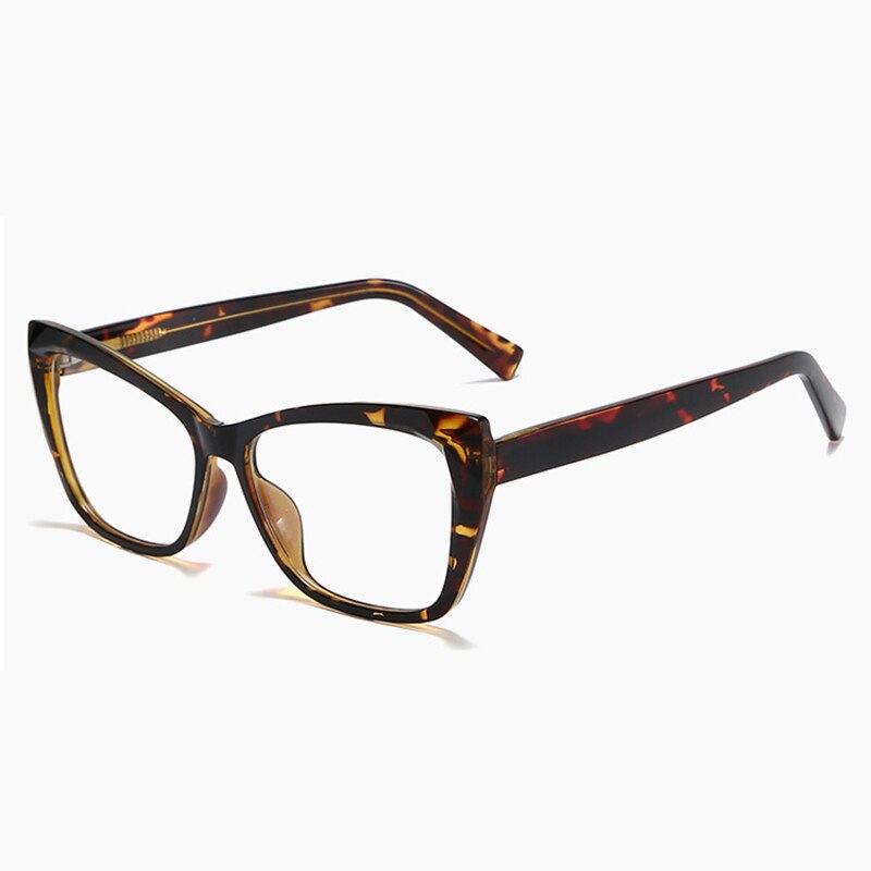 Hotony Women's Full Rim Square Cat Eye Acetate Eyeglasses 2002 Full Rim Hotony