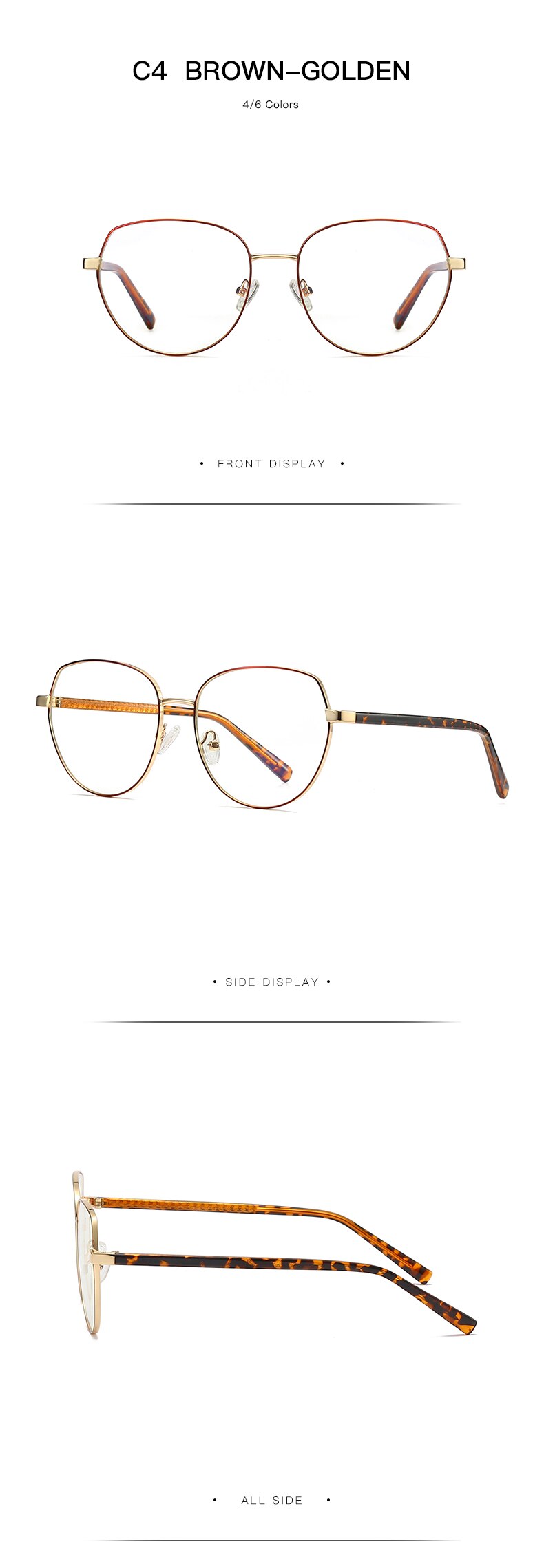 Hotochki Women's Full Rim Oval TR-90 Resin Alloy Frame Eyeglasses 3005 Full Rim Hotochki