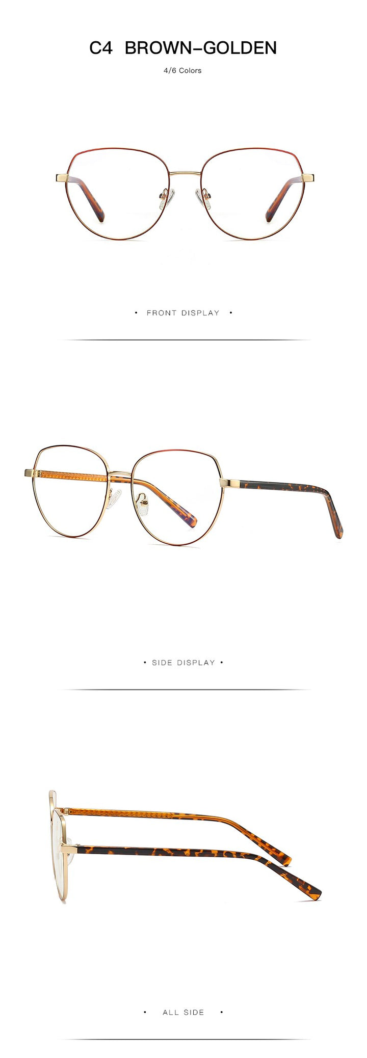 Hotochki Women's Full Rim Oval TR-90 Resin Alloy Frame Eyeglasses 3005 Full Rim Hotochki