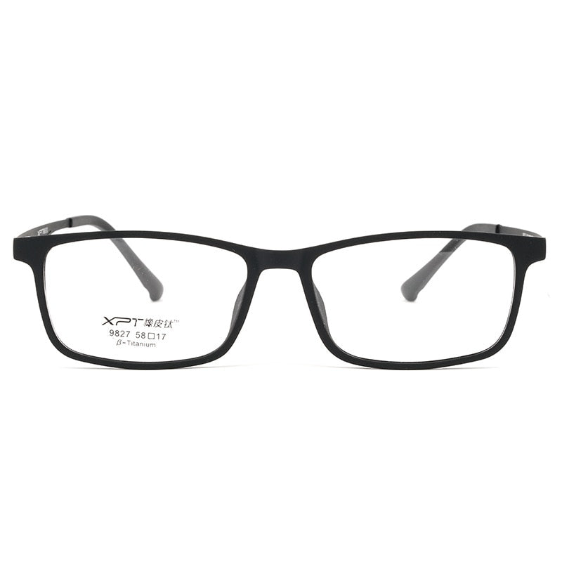 Yimaruili Men's Full Rim Titanium Frame Eyeglasses 9827 Full Rim Yimaruili Eyeglasses