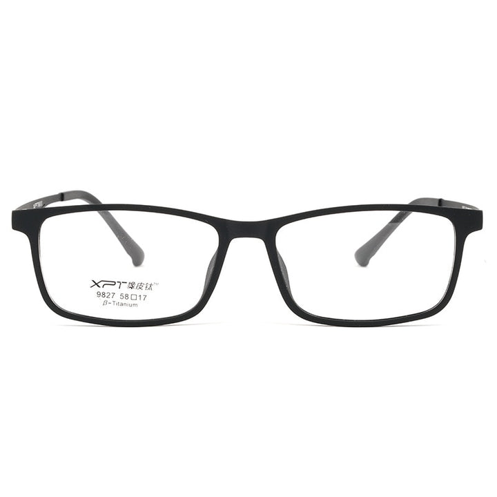 Yimaruili Men's Full Rim Titanium Frame Eyeglasses 9827 Full Rim Yimaruili Eyeglasses