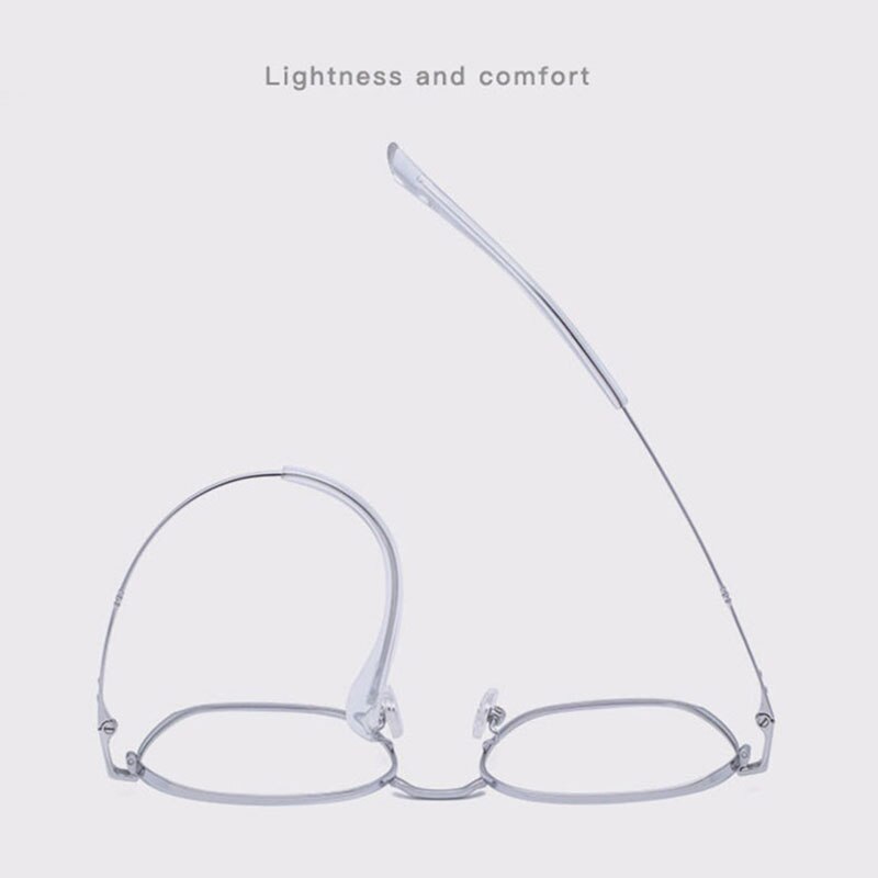 Hotony Unisex Full Rim Polygon Round Titanium Eyeglasses 8009 Full Rim Hotony