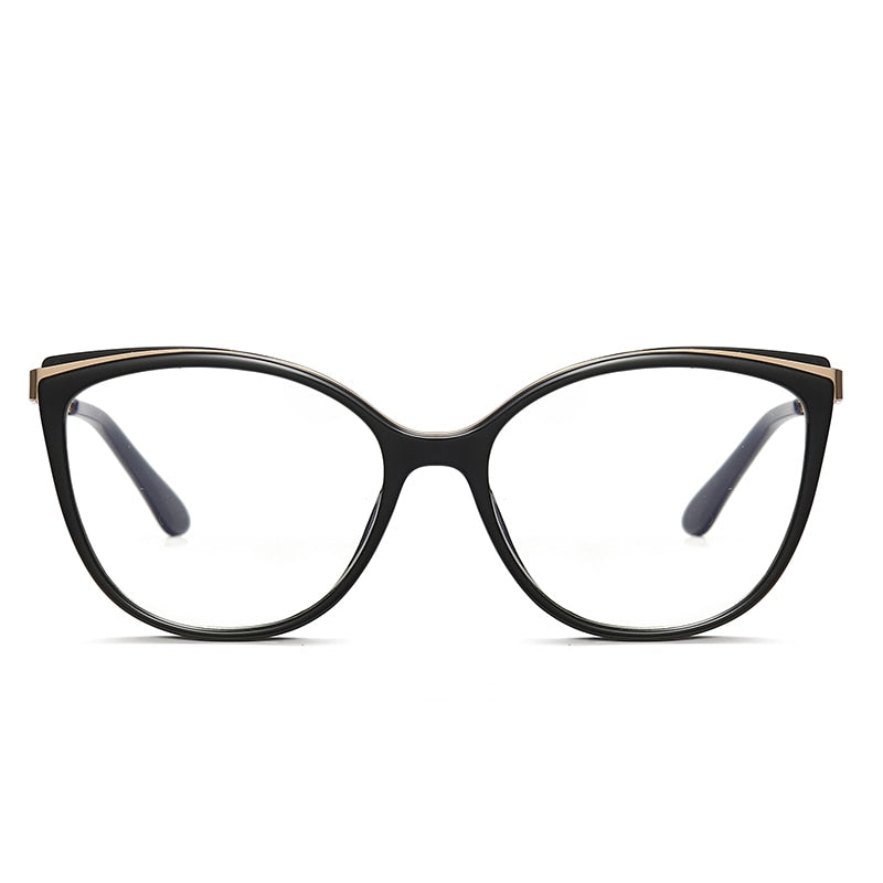 Hotochki Women's Full Rim Cat Eye Alloy Acetate Frame Eyeglasses 2052 Full Rim Hotochki