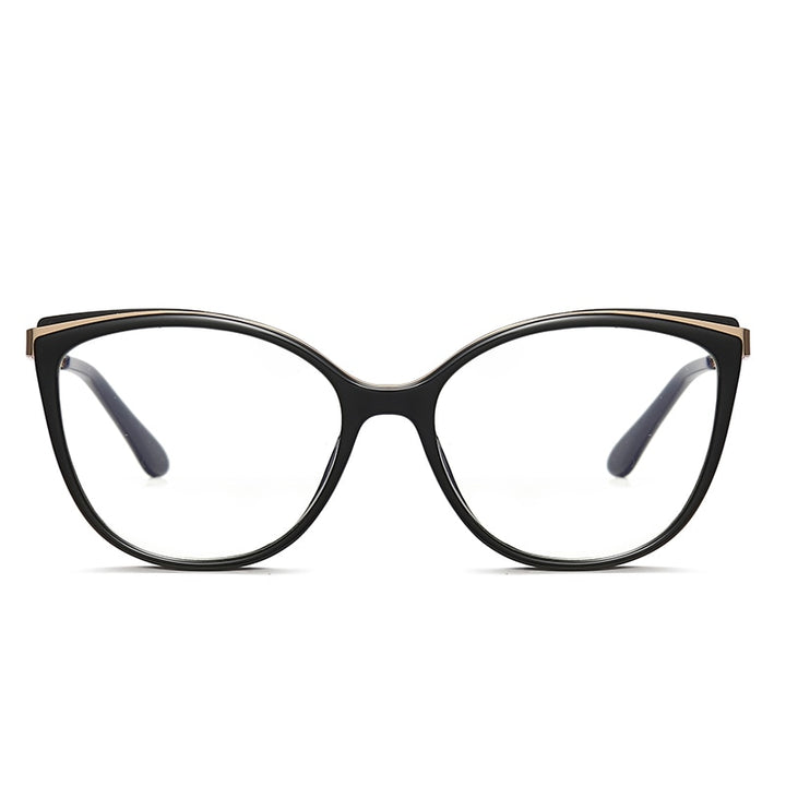 Hotochki Women's Full Rim Cat Eye Alloy Acetate Frame Eyeglasses 2052 Full Rim Hotochki
