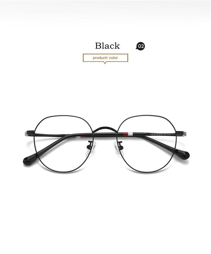 Yimaruili Unisex Full Rim Round Alloy Frame Eyeglasses Y1919 Full Rim Yimaruili Eyeglasses