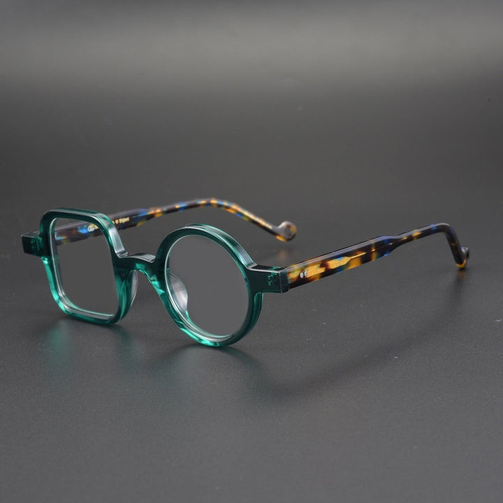 CCspace Unisex Full Rim Round/ Square Acetate Frame Eyeglasses 49307 Full Rim CCspace Green
