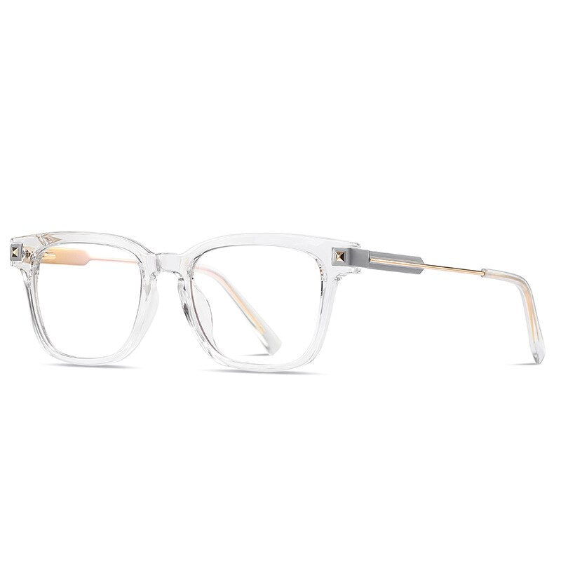 Reven Jate Unisex Full Rim Square Acetate Eyeglasses 2068 Full Rim Reven Jate transparent