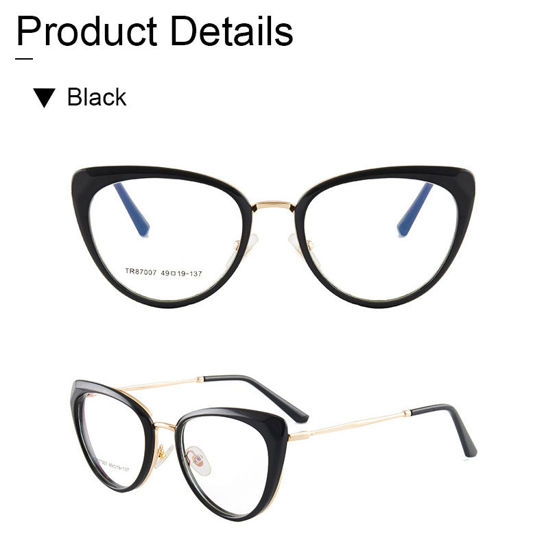 Hotony Women's Full Rim TR 90 Resin Cat Eye Frame Eyeglasses 7007 Full Rim Hotony