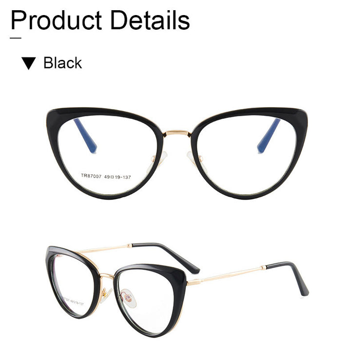 Hotony Women's Full Rim TR 90 Resin Cat Eye Frame Eyeglasses 7007 Full Rim Hotony