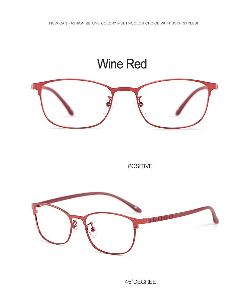 Hotony Women's Full Rim TR 90 Resin Alloy Square Frame Eyeglasses 3569 Full Rim Hotony
