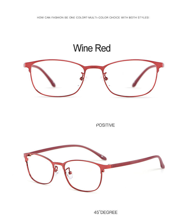 Hotony Women's Full Rim TR 90 Resin Alloy Square Frame Eyeglasses 3569 Full Rim Hotony