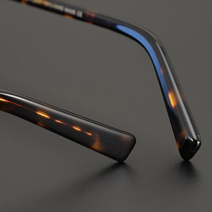 Gatenac Unisex Full Rim Round Acetate Double Bridge Frame Eyeglasses Gxyj706 Full Rim Gatenac
