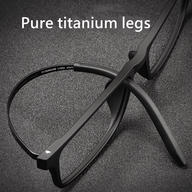 Hdcrafter Men's Full Rim Square TR 90 Titanium Frame Eyeglass 8822t Full Rim Hdcrafter Eyeglasses