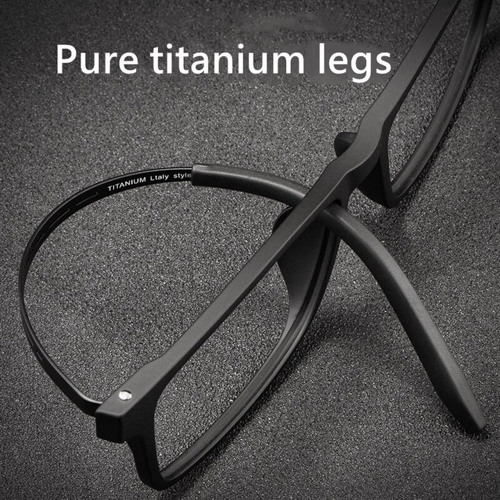 Hdcrafter Men's Full Rim Square TR 90 Titanium Frame Eyeglass 8822t Full Rim Hdcrafter Eyeglasses