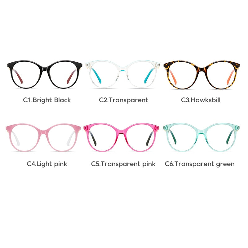 Gmei Women's Full Rim TR 90 Metal Round Frame Eyeglasses 2067 Full Rim Gmei Optical