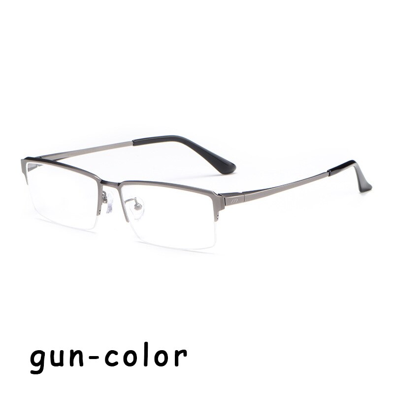 Hotochki Men's Semi Rim Square Alloy Frame Eyeglasses 119 Semi Rim Hotochki gray
