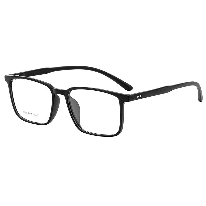 KatKani Unisex Full Rim Square TR 90 Frame Eyeglasses D115 Full Rim KatKani Eyeglasses Matte Black  