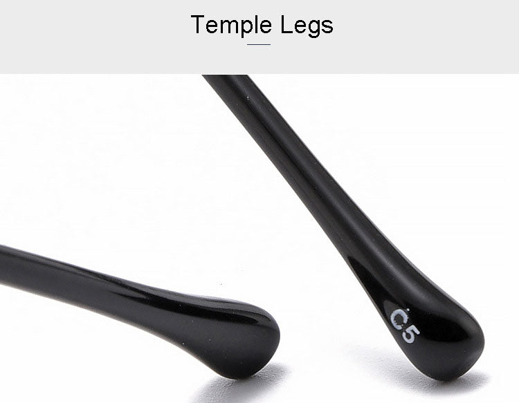 Hotony Unisex Full Rim Polygon Round Alloy Frame Spring Hinge Eyeglasses D838 Full Rim Hotony