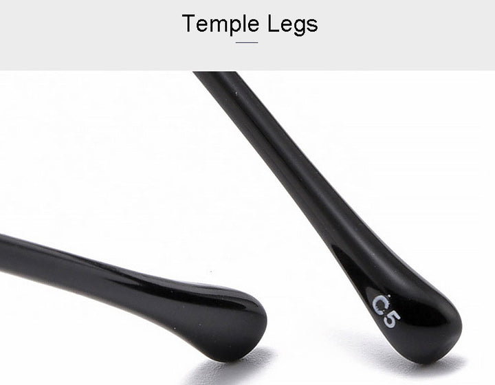 Hotony Unisex Full Rim Polygon Round Alloy Frame Spring Hinge Eyeglasses D838 Full Rim Hotony