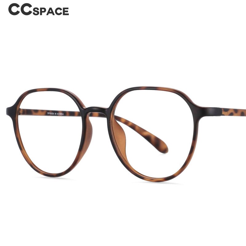 CCspace Unisex Full Rim Round Square Tr 90 Titanium Frame Eyeglasses 53937 Full Rim CCspace