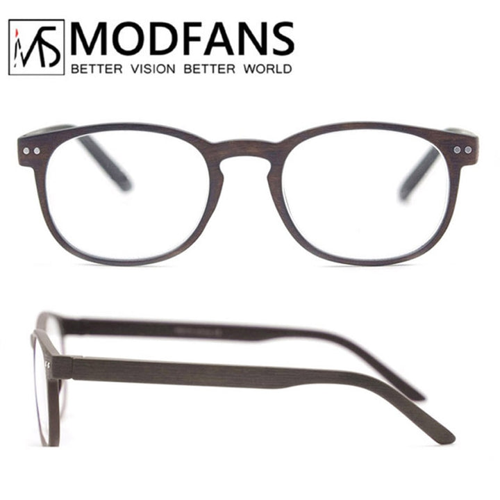 Modfans Unisex Full Rim Round Polycarbonate Reading Glasses R062 Reading Glasses Modfans