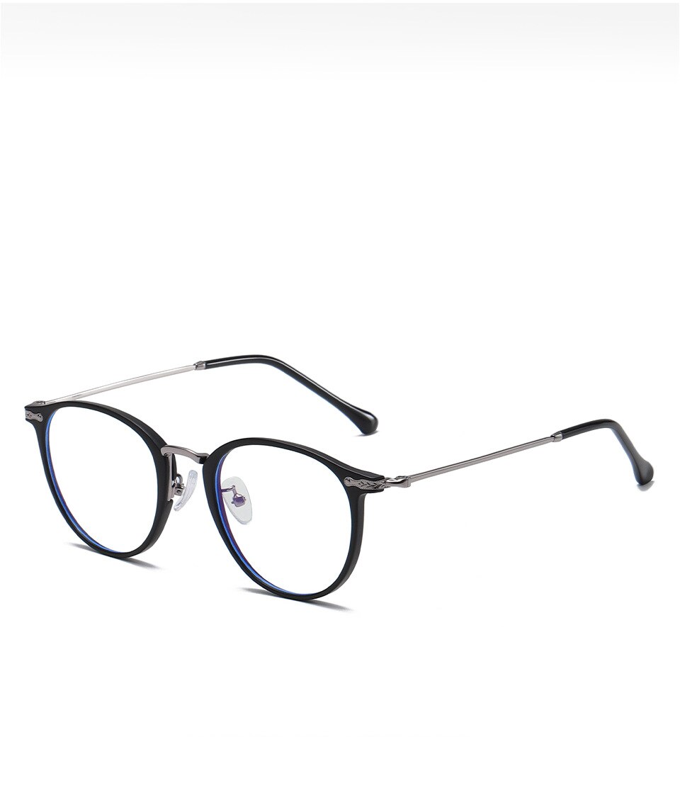 Yimaruili Women's Full Rim Round Resin Metal Frame Eyeglasses 8303 Full Rim Yimaruili Eyeglasses