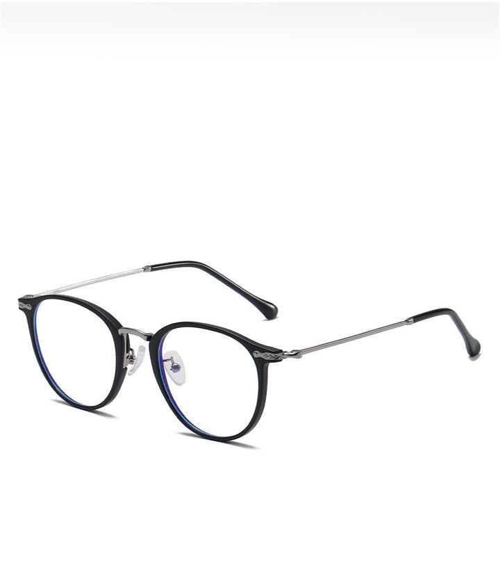Yimaruili Women's Full Rim Round Resin Metal Frame Eyeglasses 8303 Full Rim Yimaruili Eyeglasses