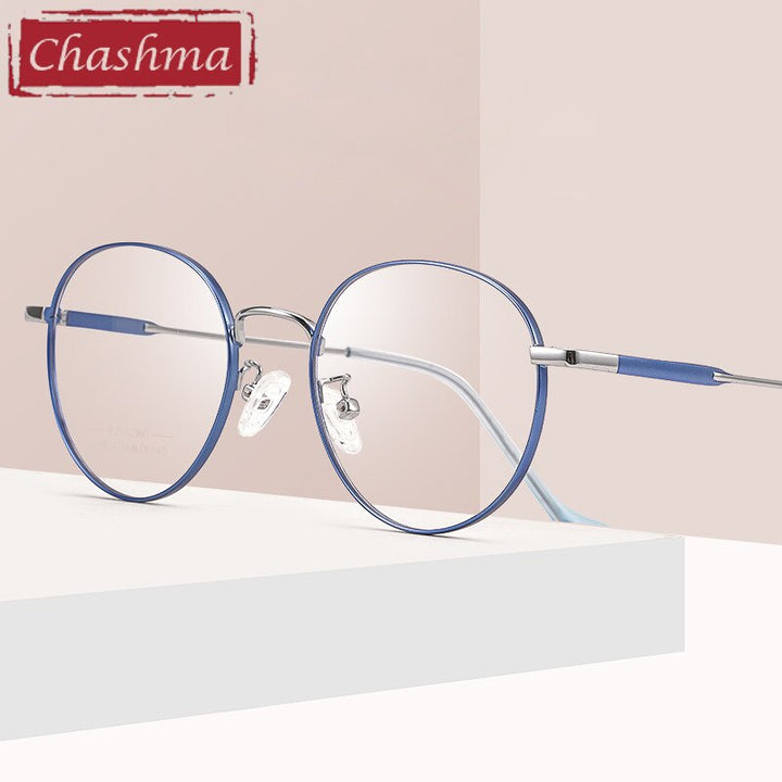 Chashma Ottica Unisex Full Rim Oval Stainless Steel Eyeglasses A017 Full Rim Chashma Ottica