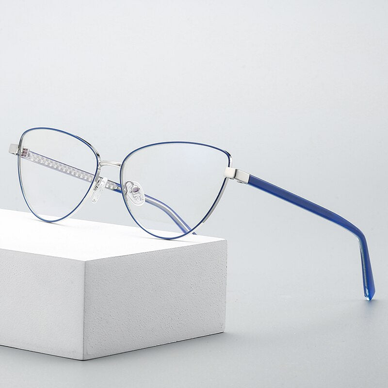 Hotochki Women's Full Rim Cat Eye Alloy Frame Eyeglasses 3006 Full Rim Hotochki