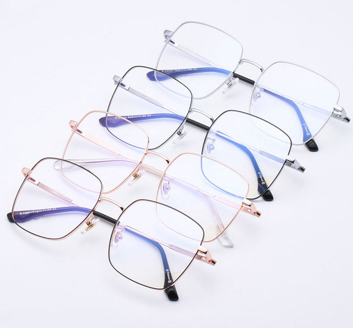 Hotony Unisex Full Rim Titanium Polygon Frame Eyeglasses 8004 Full Rim Hotony