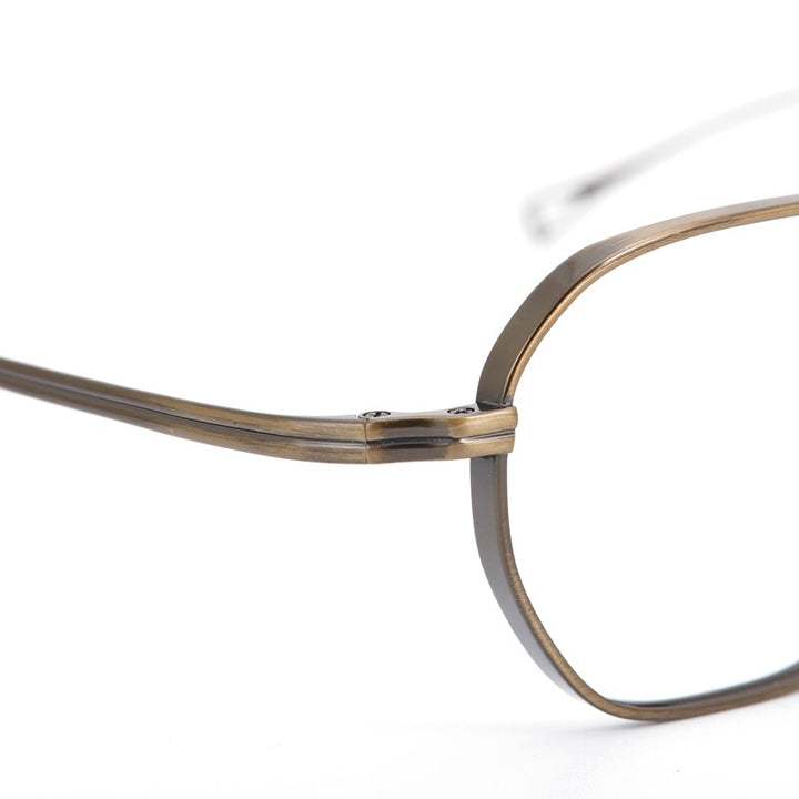Muzz Unisex Full Rim Square Round Titanium Acetate Frame Eyeglasses 9917 Full Rim Muzz