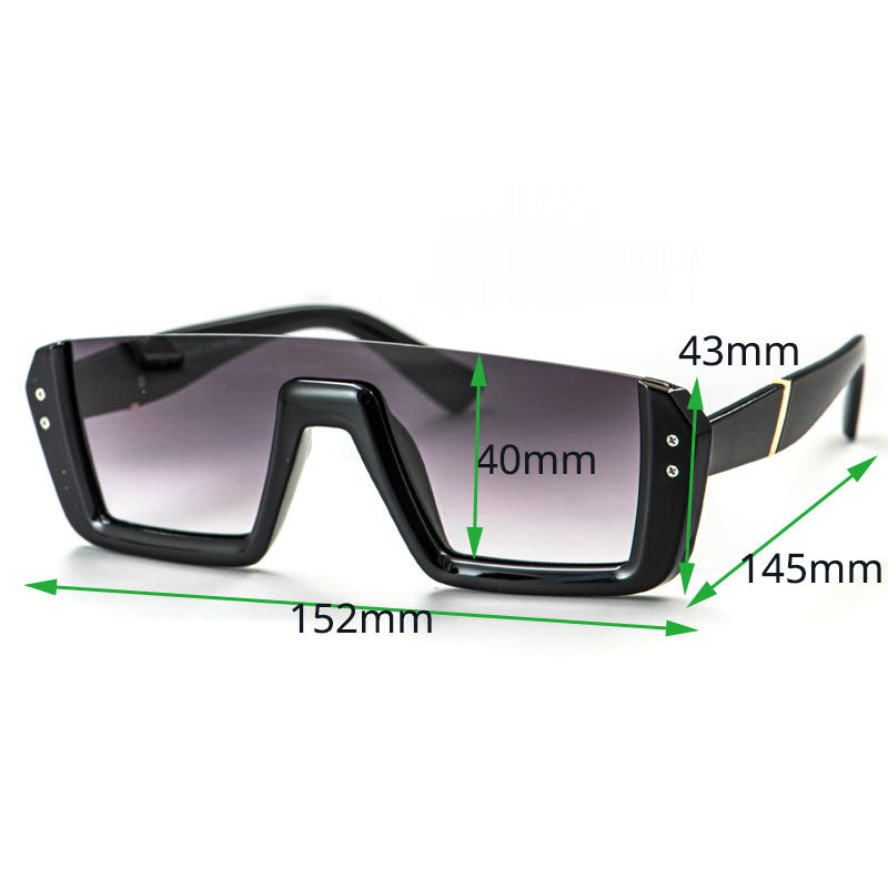 CCspace Women's Semi Rim One Goggle Lens Resin Frame Sunglasses 51013 Sunglasses CCspace Sunglasses