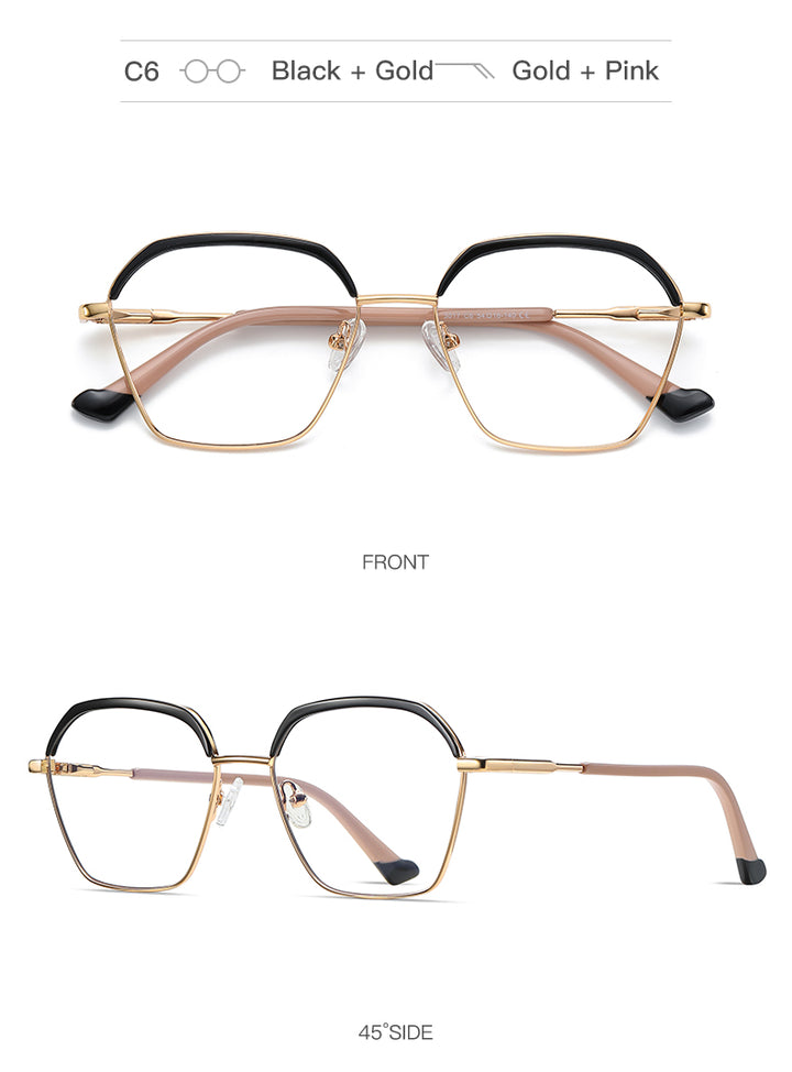 Gmei Women's Full Rim Alloy Square Frame Eyeglasses 3017 Full Rim Gmei Optical