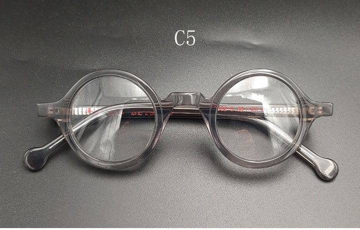 Unisex Retro Round Reading Glasses Acetate Frame Reading Glasses Yujo China 0 C5