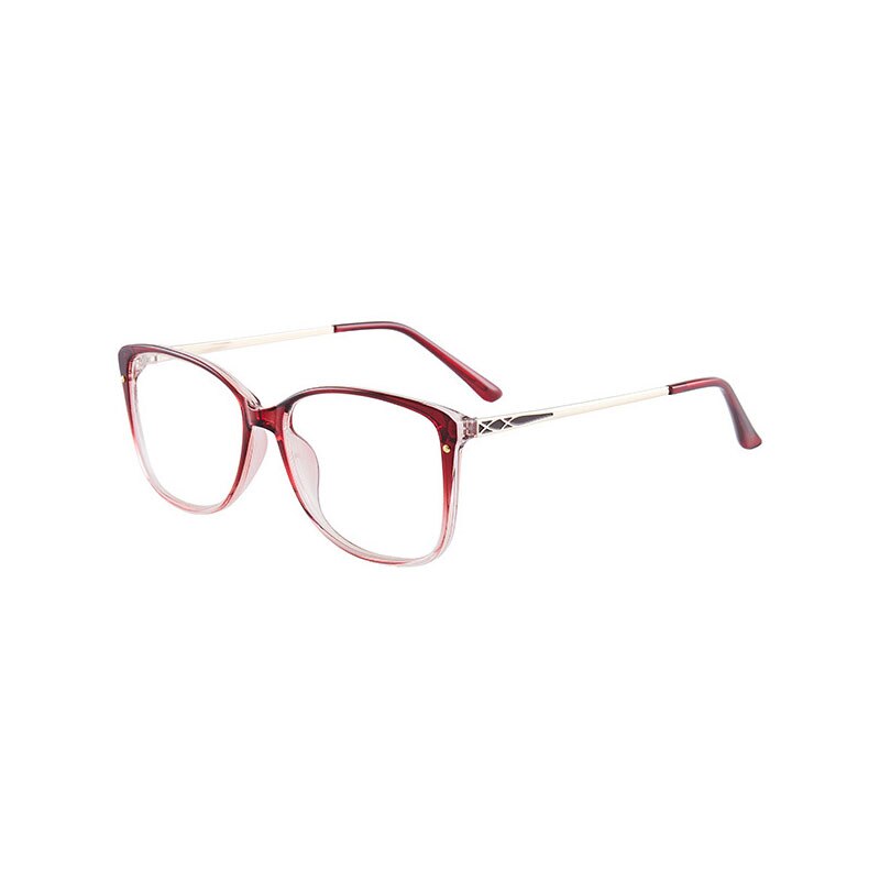 Hotony Women's Full Rim TR 90 Resin Square Frame Eyeglasses 7034 Full Rim Hotony Red