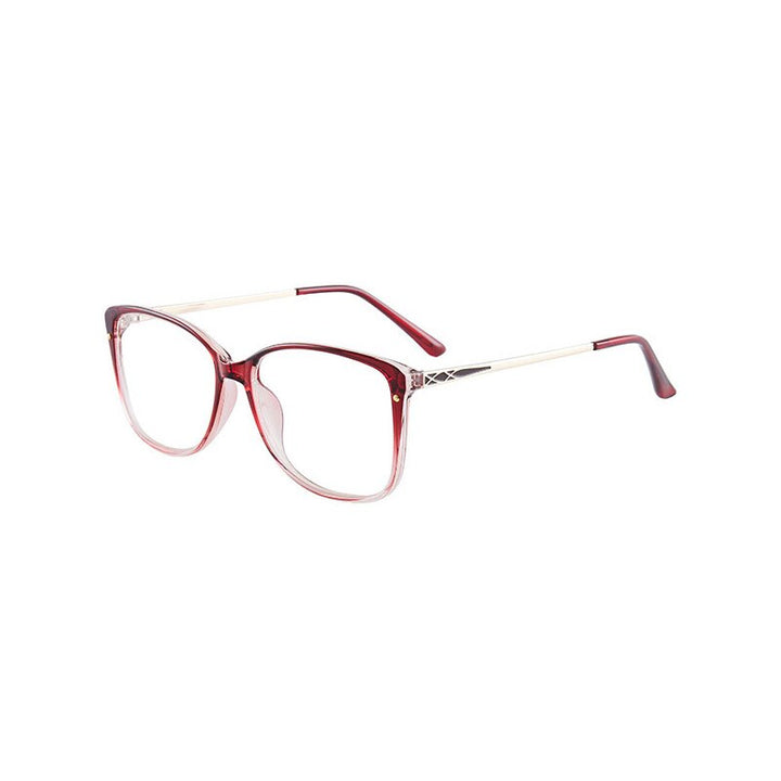 Hotony Women's Full Rim TR 90 Resin Square Frame Eyeglasses 7034 Full Rim Hotony Red