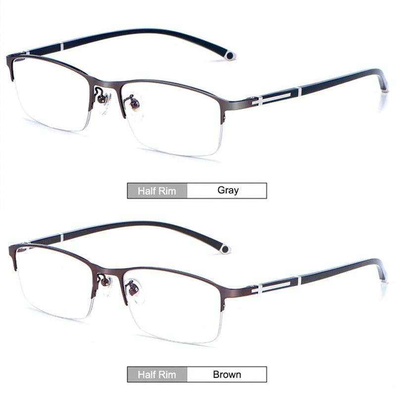 Hotochki Unisex Full/Semi Rim Alloy Frame Eyeglasses P9211 Semi Rim Hotochki
