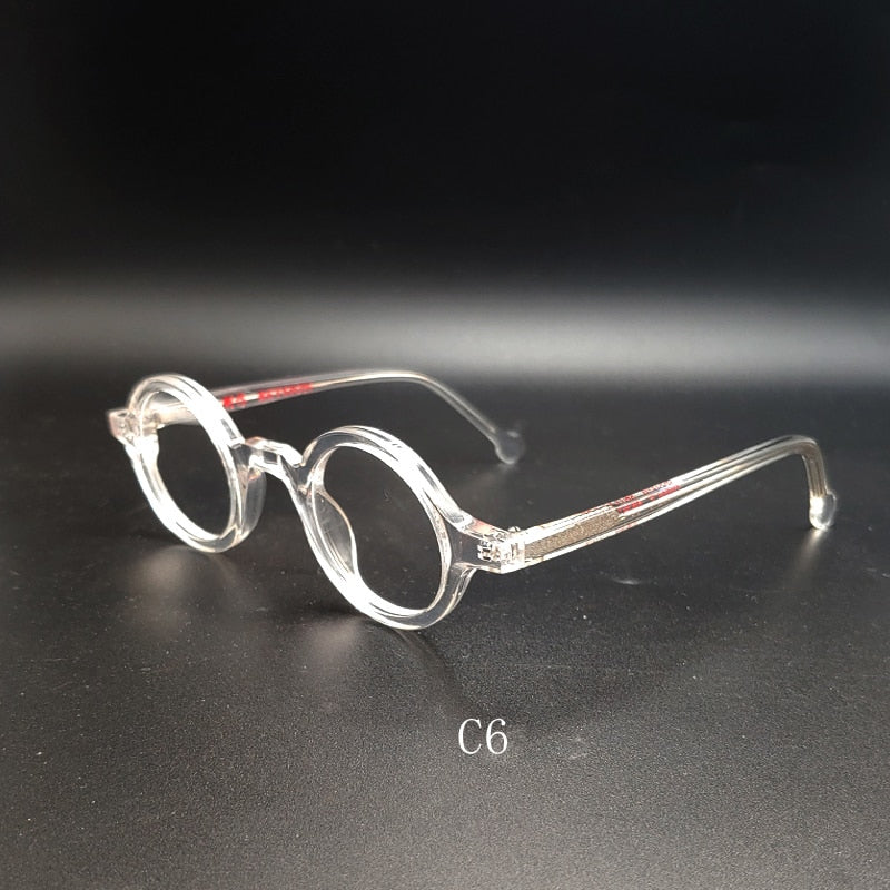 Yujo Unisex Full Rim Small Round Eyeglasses Acetate Y916 Full Rim Yujo C6 China