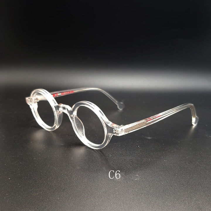 Yujo Unisex Full Rim Small Round Eyeglasses Acetate Y916 Full Rim Yujo C6 China
