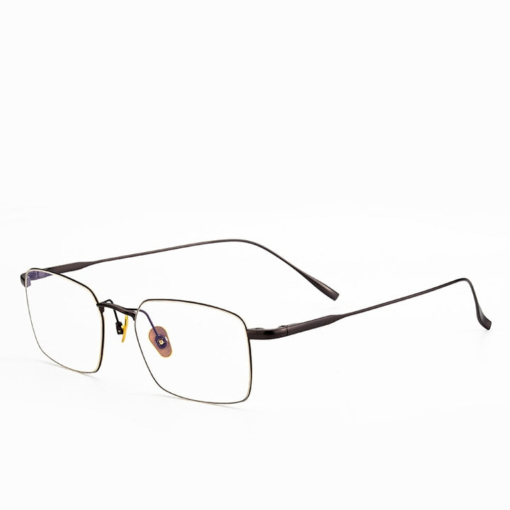 Yimaruili Men's Full Rim Titanium Alloy Frame Eyeglasses SC10T Full Rim Yimaruili Eyeglasses BLACK