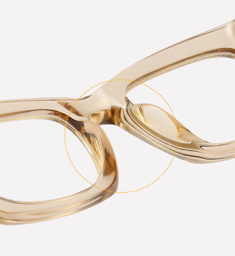 CCspace Women's Full Rim Cat Eye Tr 90 Titanium Frame Eyeglasses 49524 Full Rim CCspace