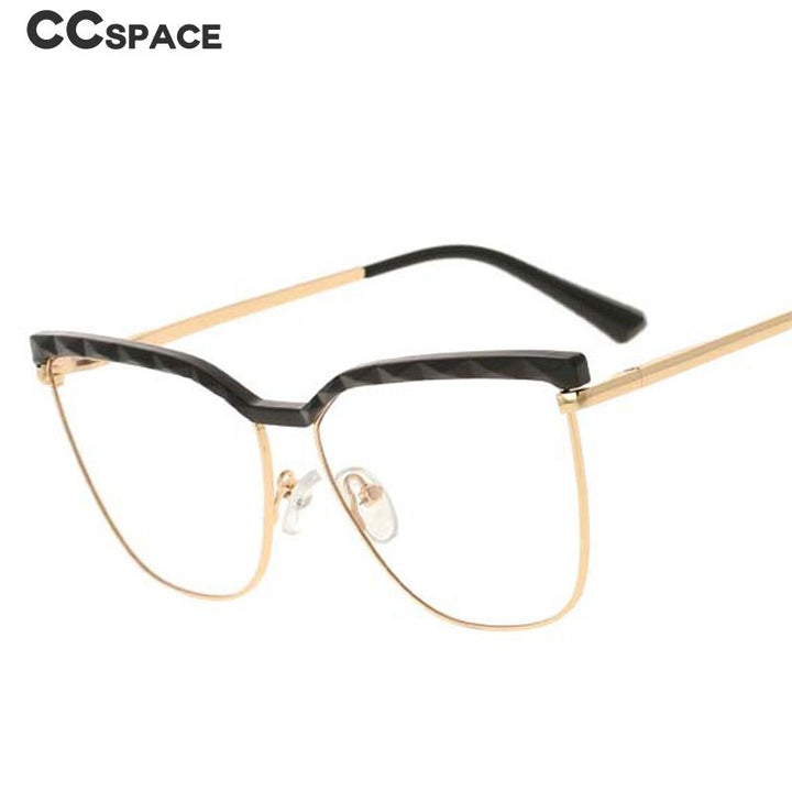 CCspace Unisex Full Rim Square Cat Eye Tr 90 Alloy Frame Eyeglasses 53366 Full Rim CCspace